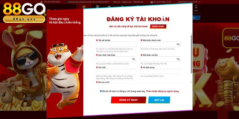 Điền đầy đủ thông tin đăng ký trải nghiệm